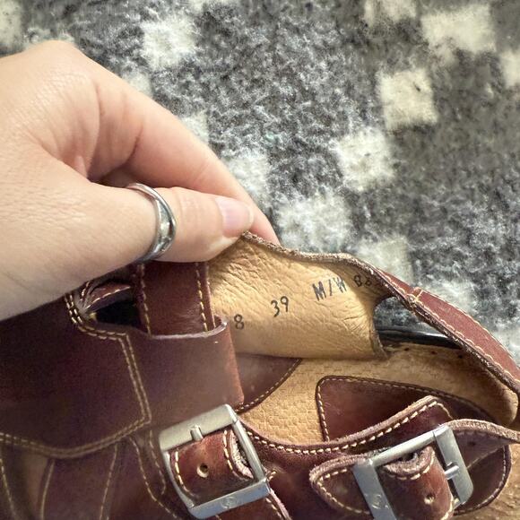 Born Shoes Fisherman Sandals Mens Size 8 EU 39 Leather Buckle Comfort - Picture 6 of 10